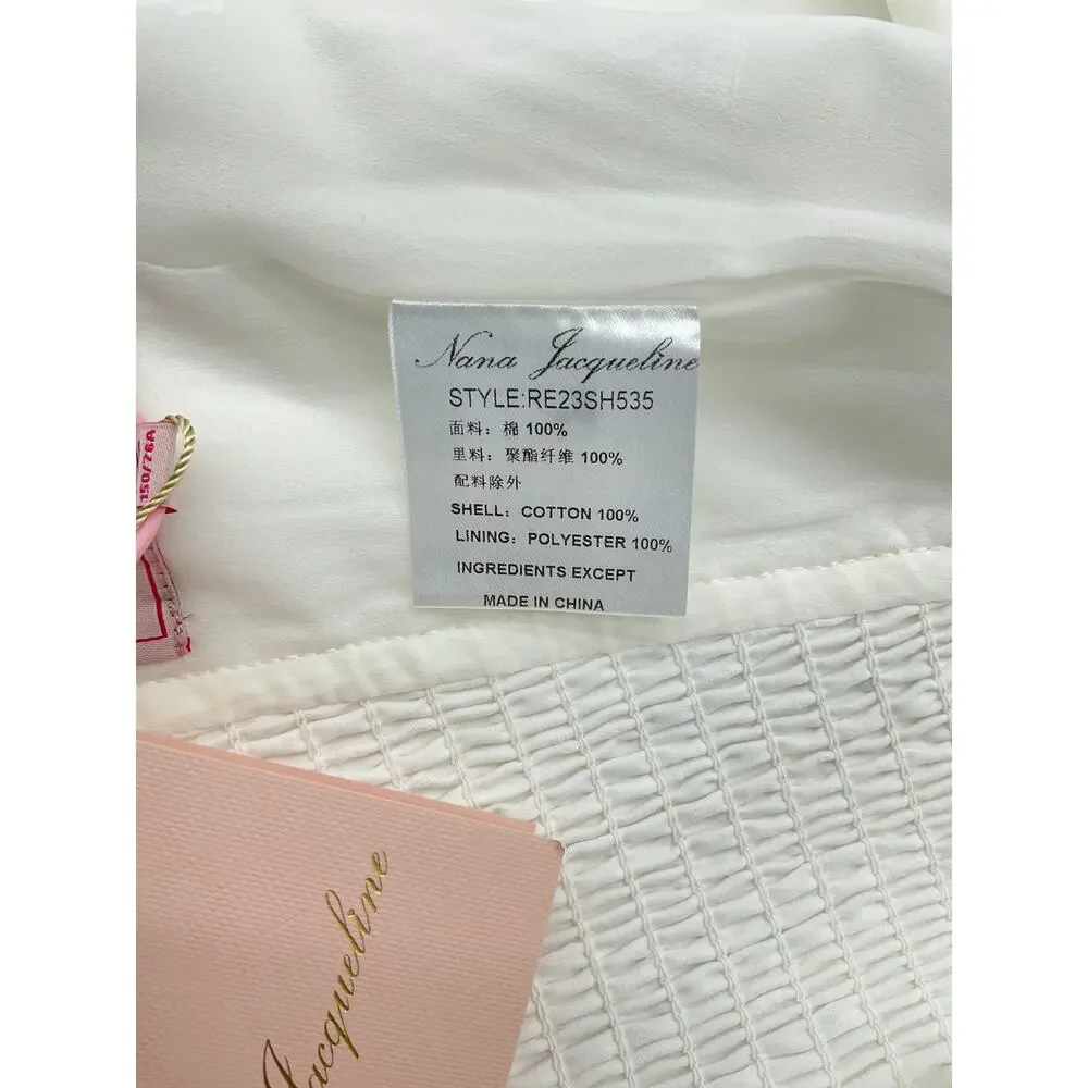 Nana Jacqueline Romantic White Maddie Lace Blouse Size XS